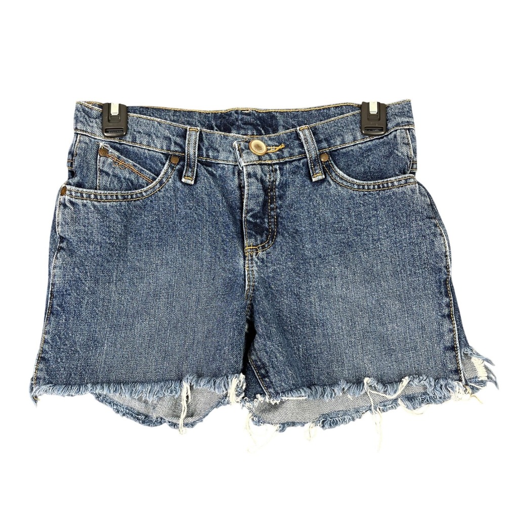 Wrangler Vintage High Waisted Cut Off Denim Jean Shorts Womens Size 0